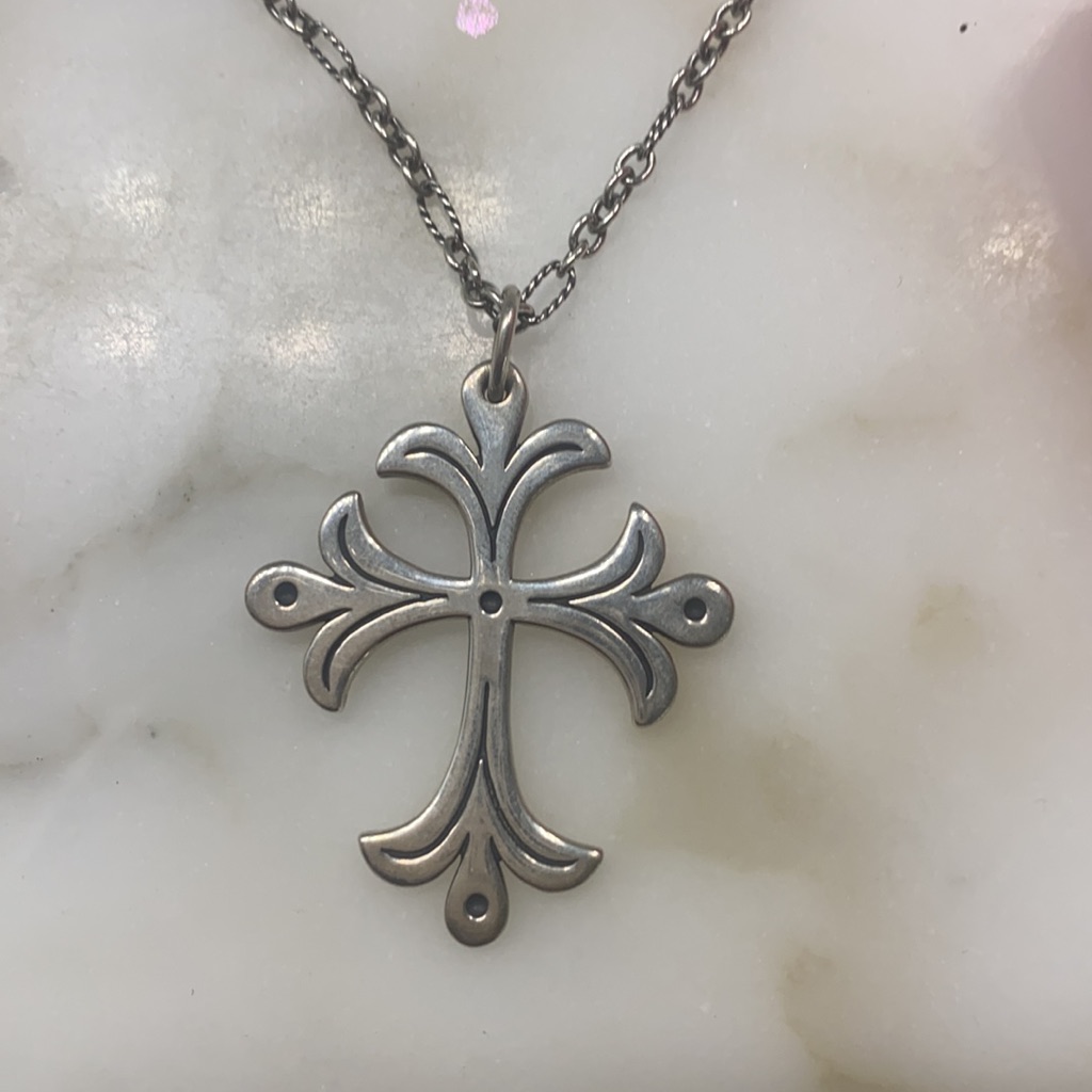 James Avery Retired Cross Silver Necklace